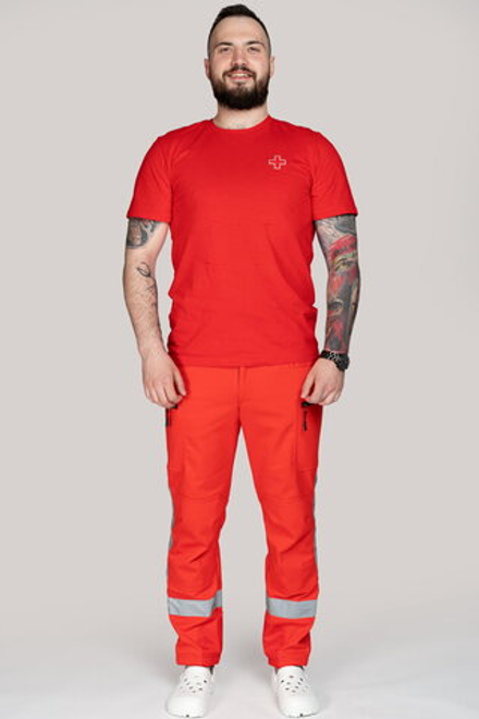 Брюки демисезонные мужская Скорая помощь MedicLine SOFTSHELL красные