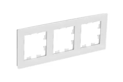 ATLASDESIGN NATURE 3-постовая РАМКА, НАТУРАЛЬНОЕ СТЕКЛО, БЕЛЫЙ