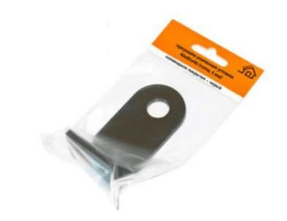 Проушина угловая 40*85*40 усиленная черная (толщ.5мм) Домарт / 9929