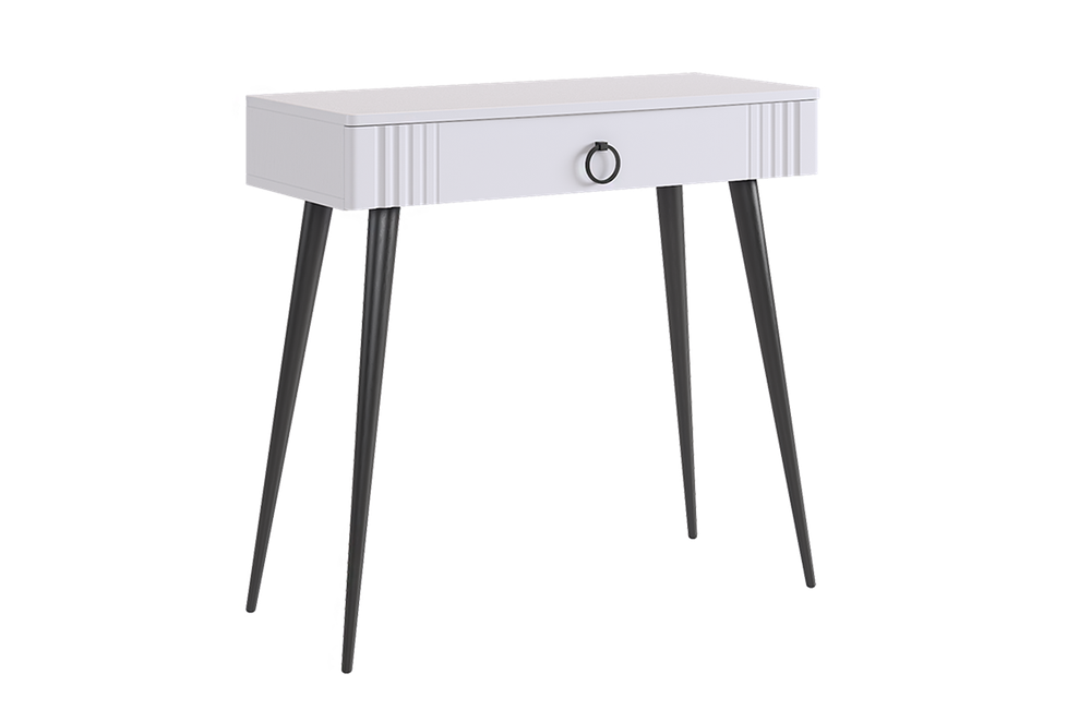 Туалетный столик "Ева" без зеркала 2 (Белое дерево/Белый матовый)