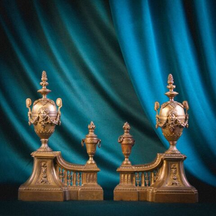 Винтаж: Антикварная стойка для камина в стиле Наполеона |||