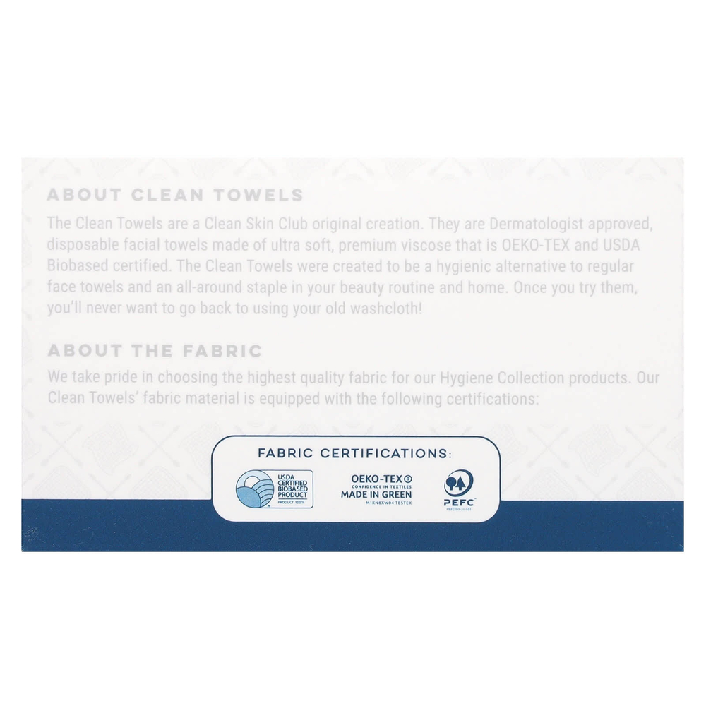 Clean Skin Club, чистые полотенца, одноразовые, 25 шт.