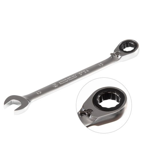KING TONY (373A13M) Ключ трещоточный комбинированный с реверсом 13 мм