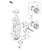 Вкладыш коренной (жёлтый) 12340-85FB3-0C0