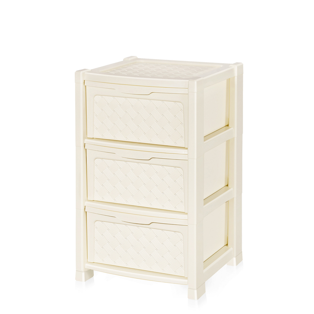 Комод "Виола" 3-х секционный (цвет в ассорт. бежевый, коричневый, слоновая кость)