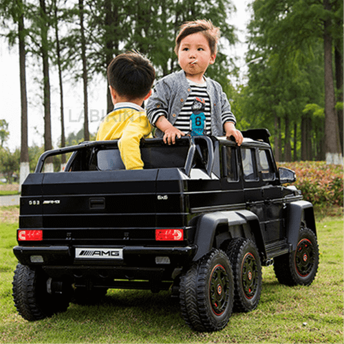 Электромобиль детский "Mercedes-Benz G63-AMG 4WD" шестиколёсный,  чёрный, 12V