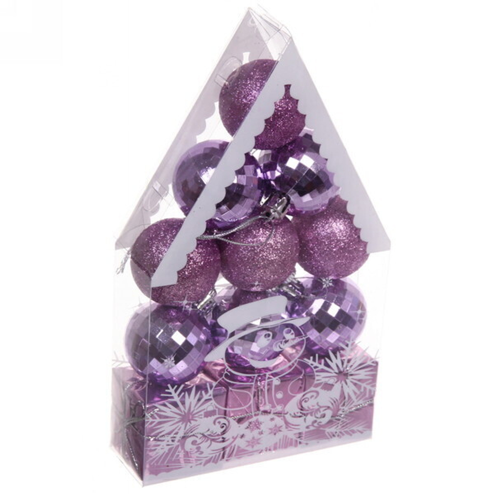 Набор украшений «Домик желаний» 3 см (12 предметов), Сиреневый