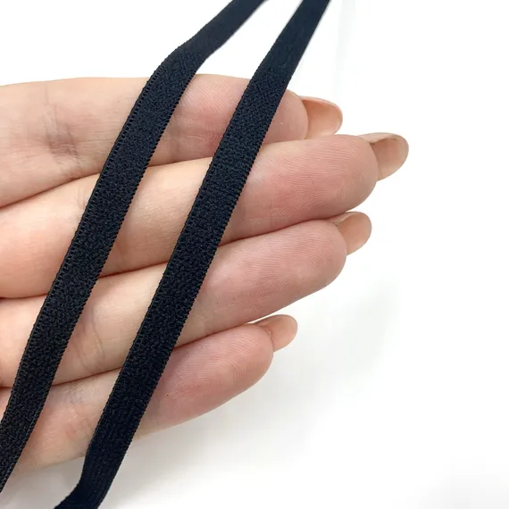 Резинка отделочная черная 6 мм, 628/6