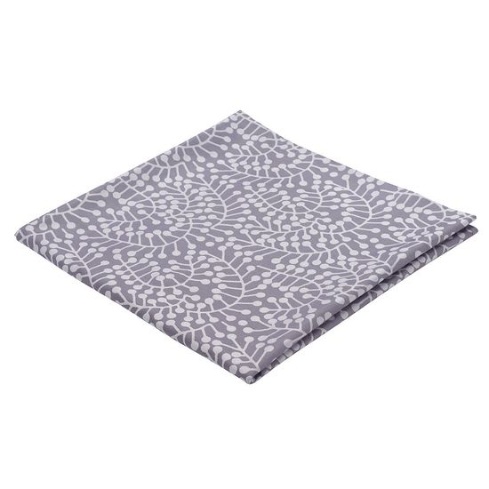 Скатерть из хлопка фиолетово-серого цвета с рисунком Спелая смородина, scandinavian touch, 180х180см