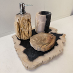 Набор из окаменелого дерева 4 предм Fossil Set NF-63285 поднос 149