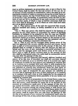 Amendment of Sherman Antitrust Law | H. R.