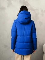 Куртка весенняя удлиненная с капюшоном