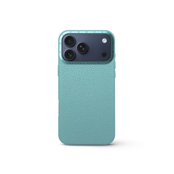 Чехол для iPhone 17 - Зернистая кожа - голубой