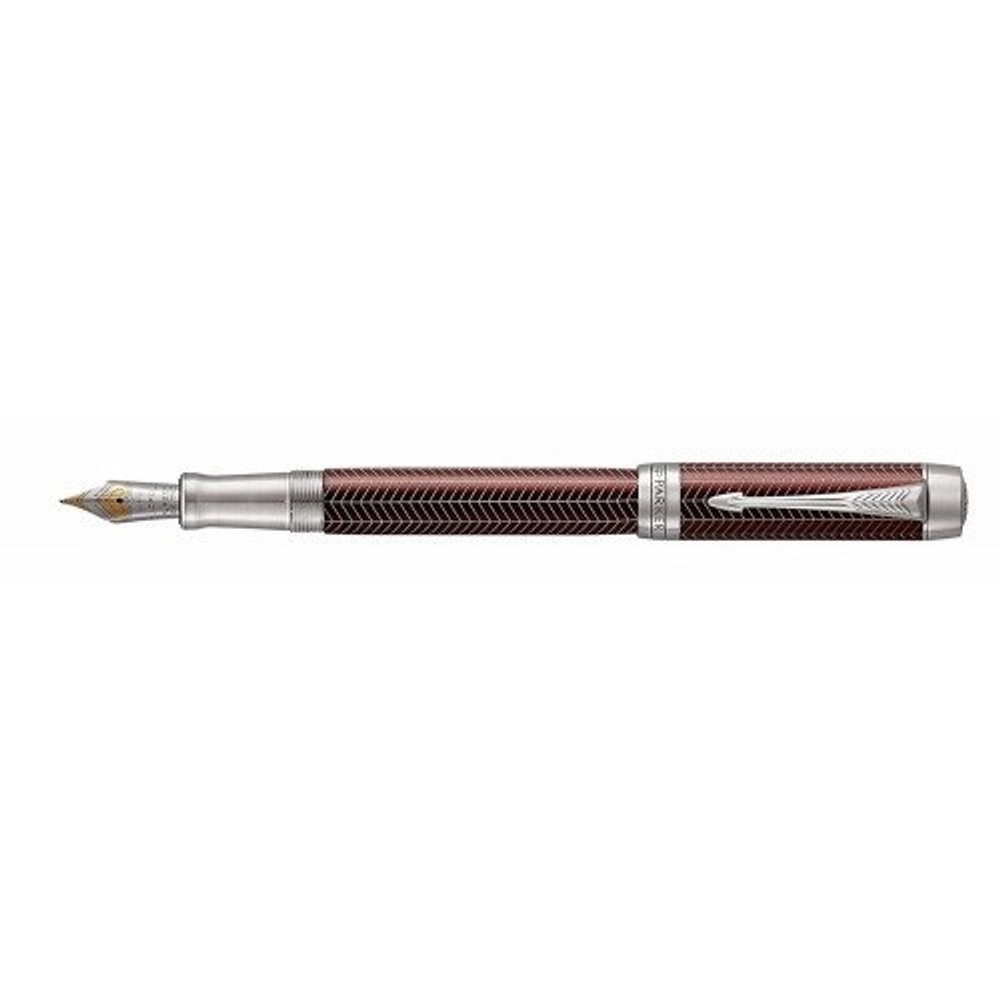 Перьевая ручка Parker Duofold Prestige Centennial Burgundy Chevron (F)