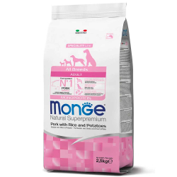 Monge Dog All Monoprotein Pork - монобелковый корм для собак (свинина, рис и картофель)