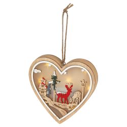 Светильник ЭРА ENGDS-5L новогодний светодиодный Сердце подвесной 10 см 2*АА