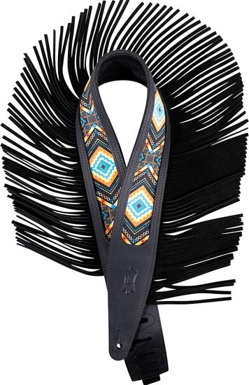 MG317BOI-BLK Crazy Horse Outlaw Series Ремень для гитары, кожаный, черный, Levy's