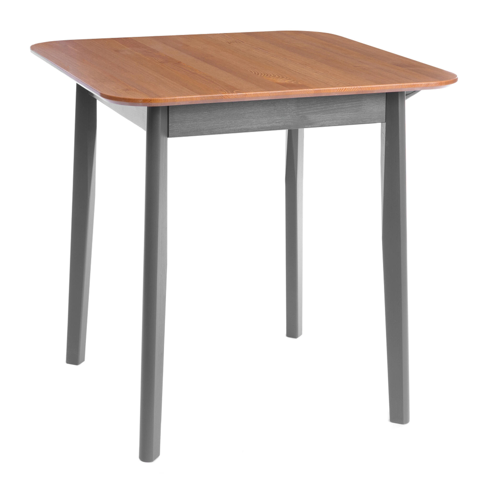 Стол Соната Люкс/ Sonata Lux table, 75х75х75 см массив сосны, антик /графит, 75х75х75 см
