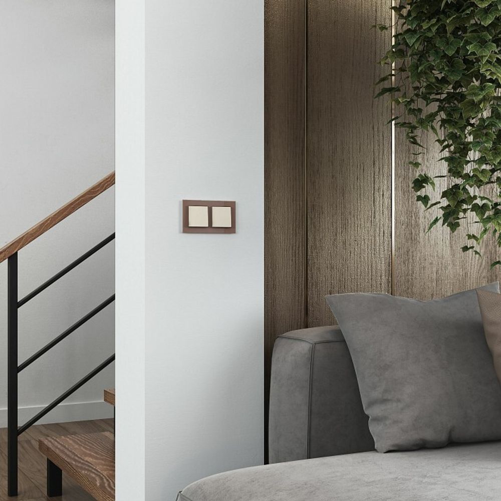 Выключатель одноклавишный без рамки Werkel айвори матовый W1110062