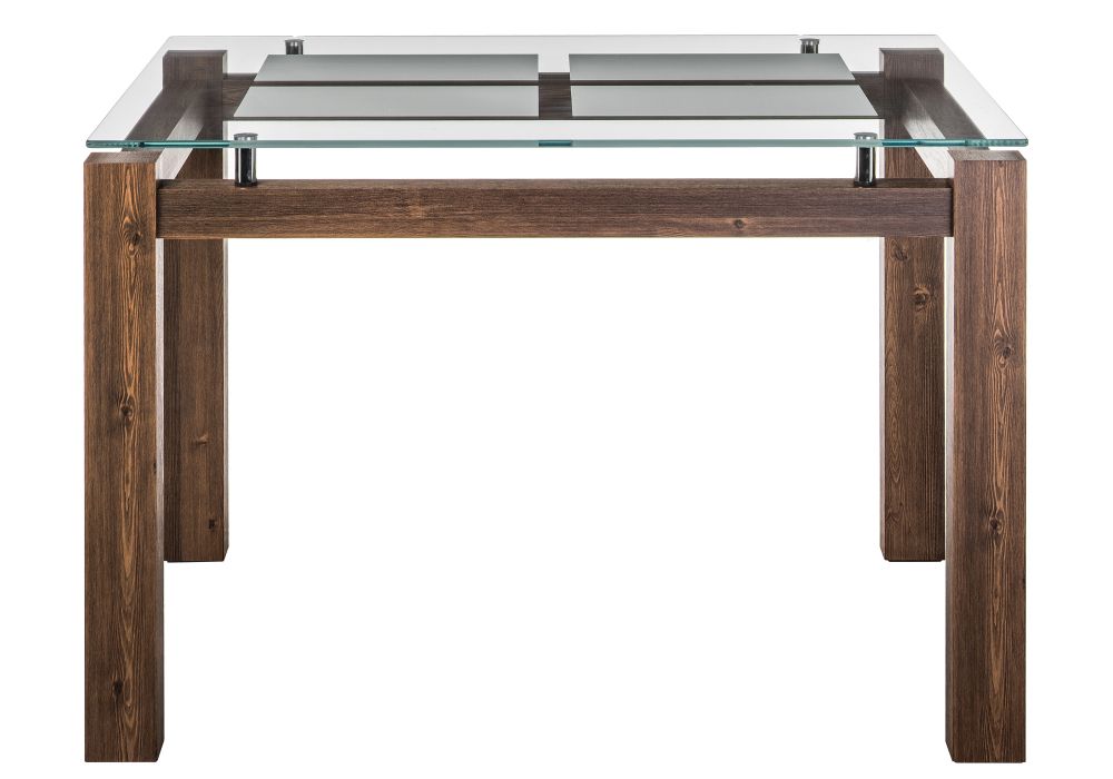 Стеклянный стол Бран 104х74х76 кантри орех