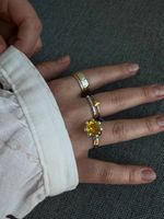 Кольцо Princess Yellow Pear