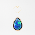 Teardrop tops with synthetic opal