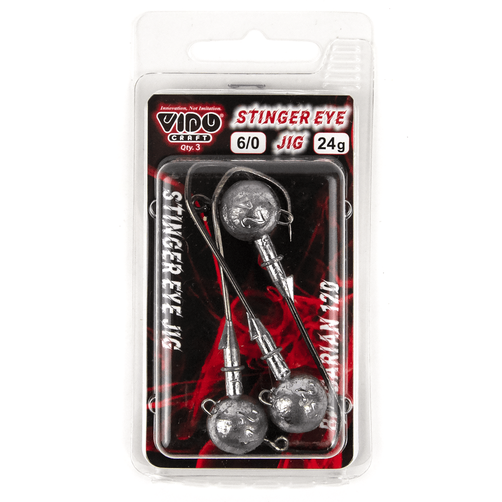 Джиг некрашеный Stinger Eye Jig, крючок Vido Craft VD-079 6/0 (3шт/уп)