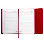 Ежедневник с магнитным клапаном недатированный, под кожу, А5, красный, BRAUBERG "Magnetic X", 113281