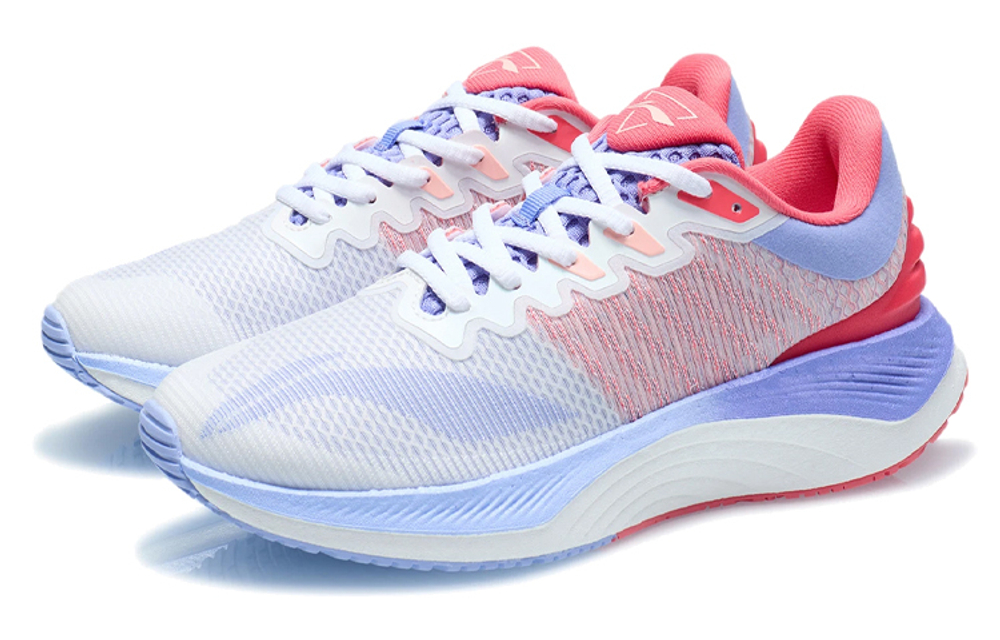 LiNing Li Ning Yueying 1.0 reflective shock absorption non-slip wear-resistant low-top running shoes women's white red purple