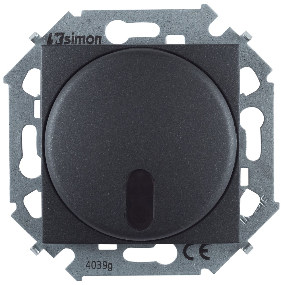 Светорегулятор с управлением от ИК пульта проходной 20-500Вт 230В Simon 15, графит, 1591713-038