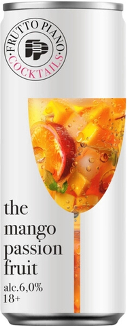 Медовуха Фрутто Пьяно Манго-Маракуйя / Frutto Piano The Mango-Passion fruit 0.33 - банка