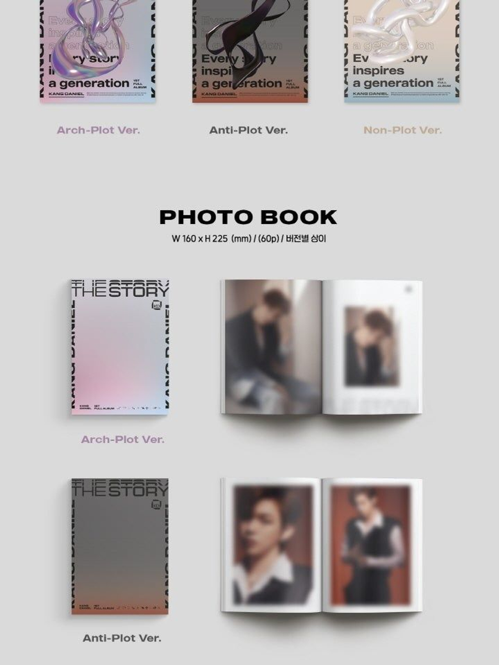 Альбом KANG DANIEL - THE STORY 1st Full Album 3 Version SET