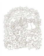 Cat's autumn picnic. Coloring Book