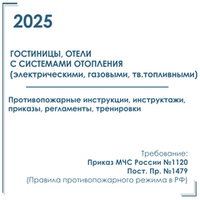 Комплект документов по пожарной безопасности в электронном виде 2025 для гостиниц с автономным отоплением