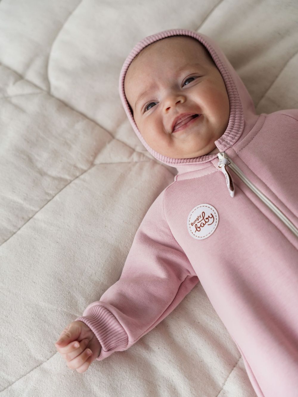 Комбинезон с закрытой ножкой "Пудра" утепленный 0+