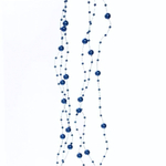 Бусы на ёлку 2м "Роса" d-7,5мм, Сапфир