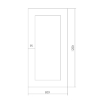 Зеркало MIXLINE "Венге" 600*1200 (ШВ) крепеж гор/верт (МДФ) багетная рама