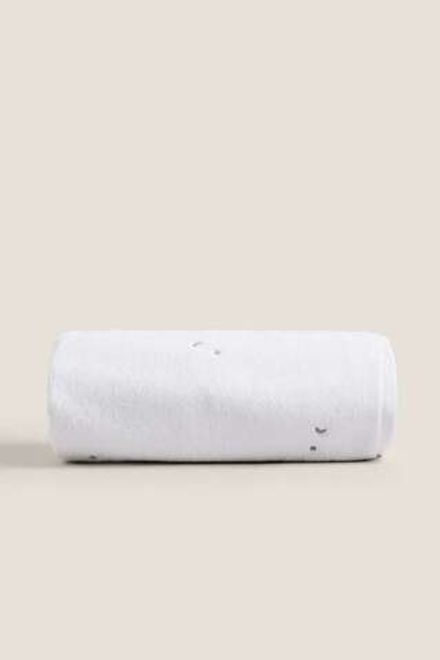 ZARA HOME ДЕТСКОЕ ПОЛОТЕНЦЕ MOON, БЕЛЫЙ