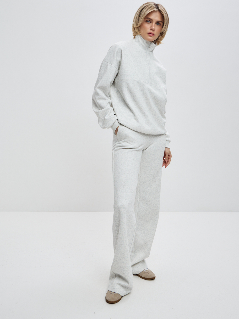 Брюки Sean в цвете светло-серый меланж