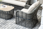 "Ницца" лаунж-зона из искусственного ротанга, цвет серый