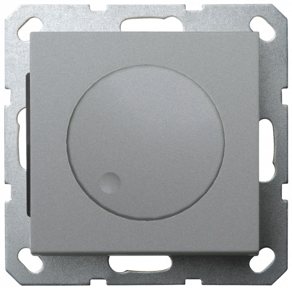 LED Диммер с накладкой 30-400W, 1gang 2way, цвет Алюминий