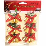 Набор колокольчиков двойных 2,5смх6шт золото