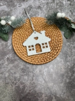 Новогодняя елочная игрушка Домик