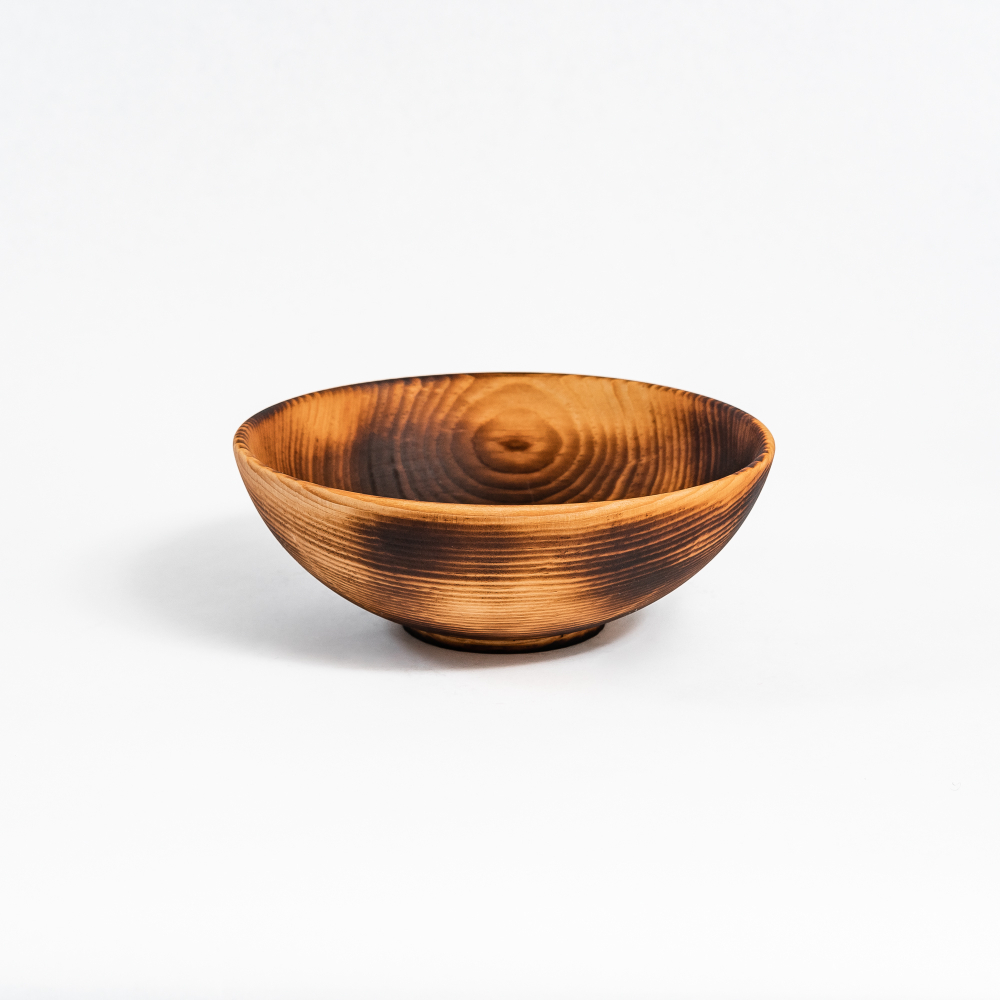 Деревянная глубокая тарелка Art of Siberia из сибирского кедра серии ЛОТОС T148