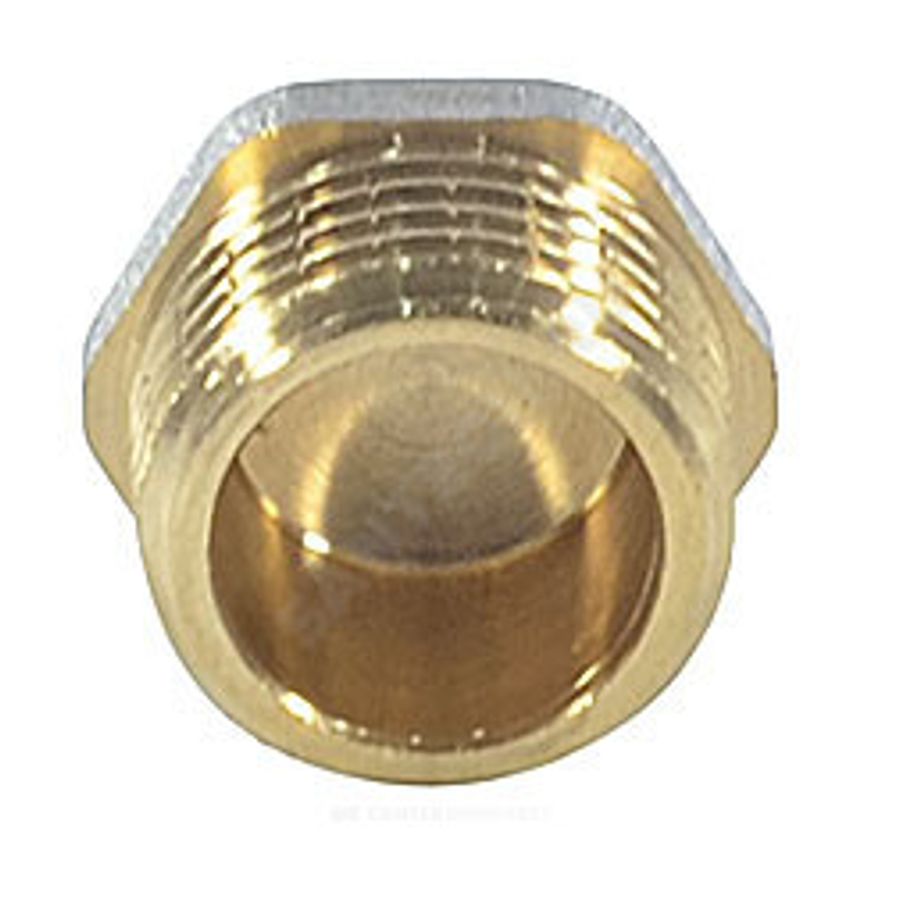 Заглушка латунь никель Ду 32 (1 1/4") НР 9017 ГОСТ 32585-2013 Aquasfera 9017-04