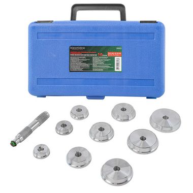 Набор инструментов для установки сальников и подшипников, 10пр. (39.5, 44.5, 50, 59, 63, 65, 72, 76, 81мм) в кейсе RockForce##Rock FORCE RF-66603