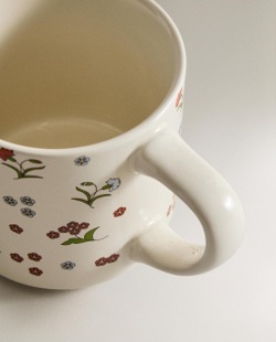 Zara Home кружка из каменной керамики, цвет разноцветный, 12.8 см