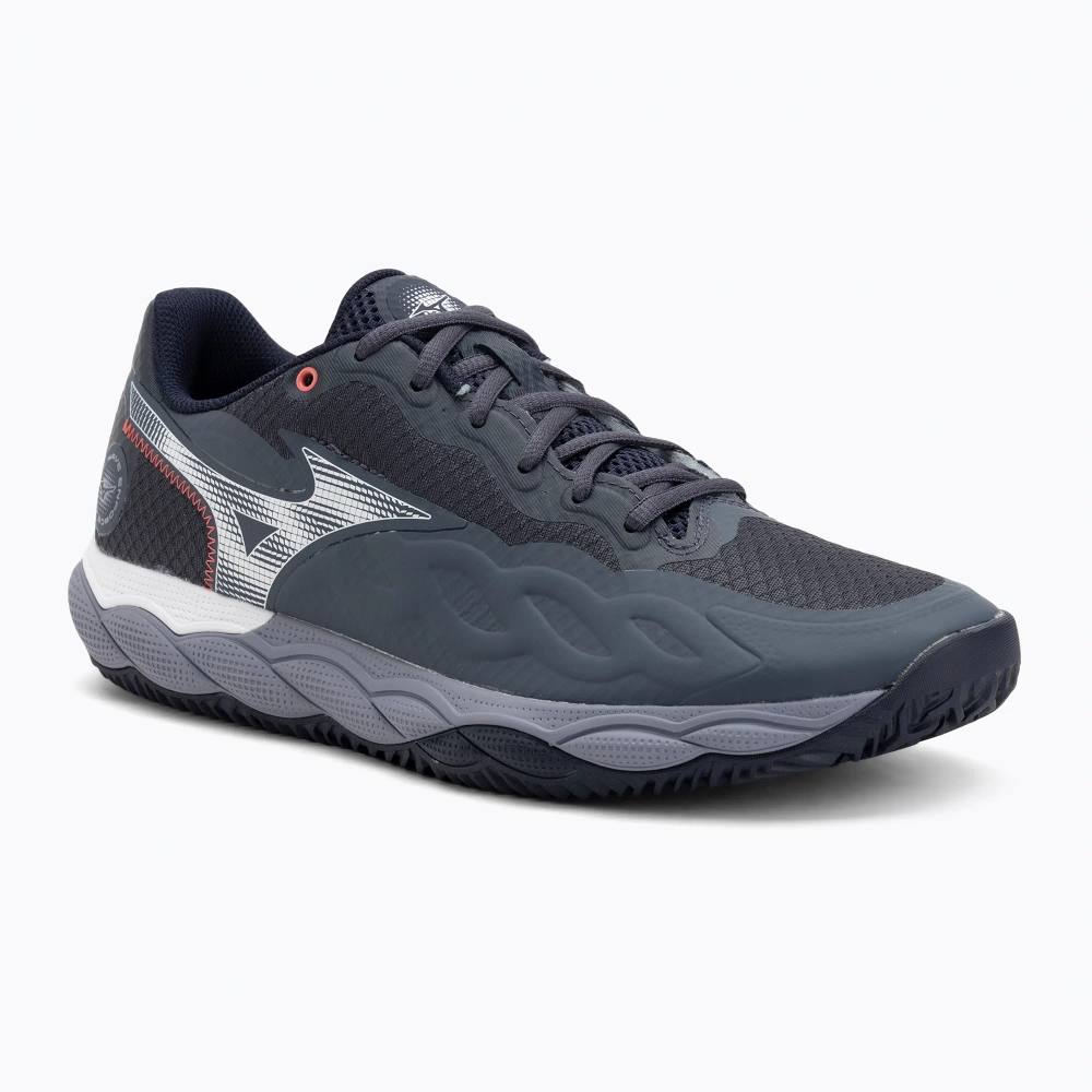 Теннисные кроссовки Mizuno Wave Enforce Court CC odyssey gray/white/blue granite