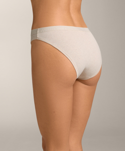 OYSHO Набор из трех пар классических трусиков из хлопка с логотипом, каменный меланж