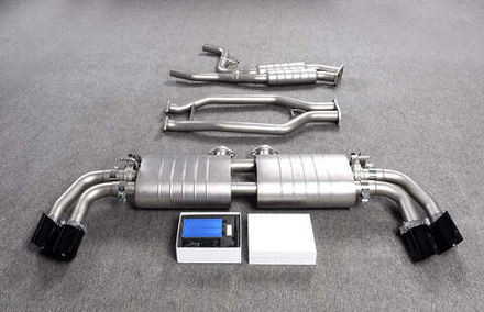 Спортивная выхлопная система с дистанционно управляемыми заслонками для Porsche Cayenne 3.0T Порше Каен